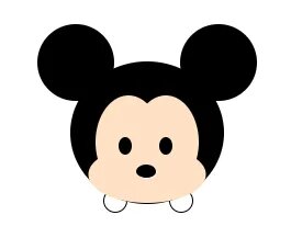 Mickey con ojos y nariz